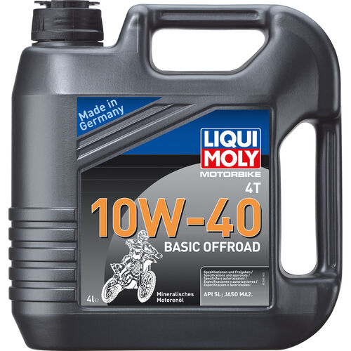Motorcycle Engine Oil Liqui Moly Motorbike 4T 10W-40 Basic Offroad 4 liter Neutral