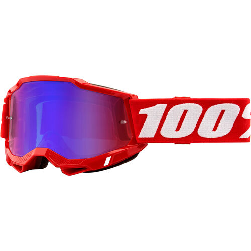 Cross Goggles 100% Accuri II Cross Goggle Red red/blue mirrored