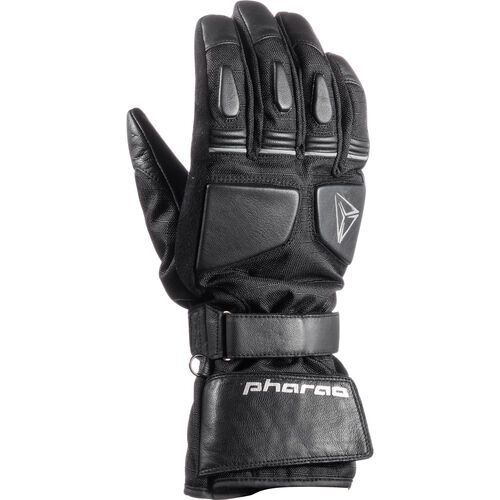 Motorcycle Gloves Tourer Pharao Alaska Winter Leather / textile glove long black 8