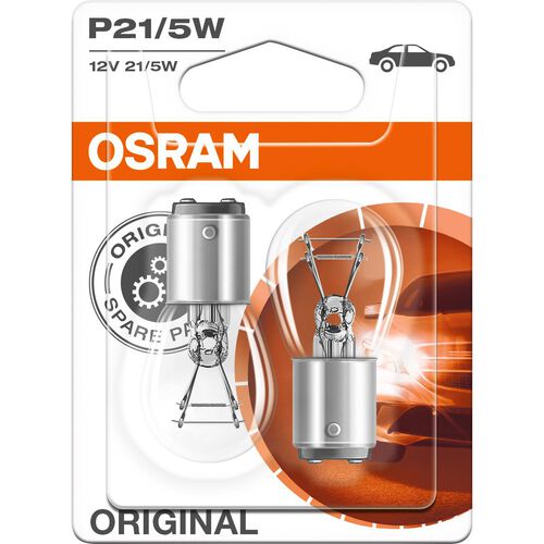 Ampoules & systèmes d’éclairage de moto Osram Original ampoule couple 12V, 21/5W baïonnette BAY15d Neutre