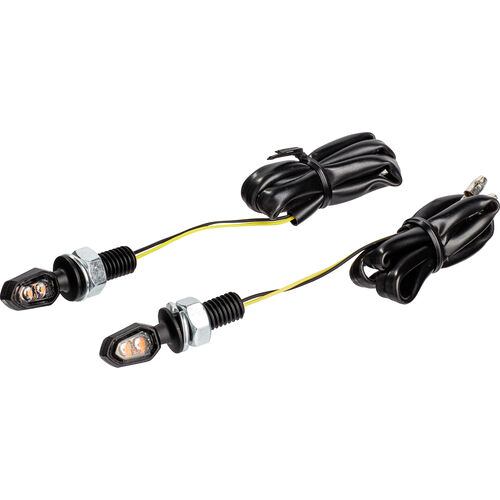 Clignotant à LED pour moto Hashiru LED turn signal pair ST45 M8 20x11mm black Blanc