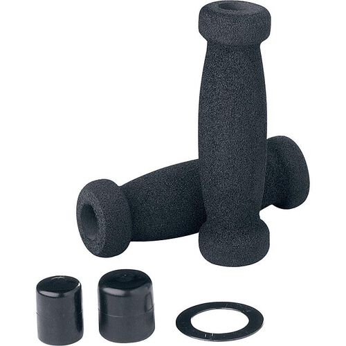 Handlebars, Handlebar Caps & Weights, Hand Protectors & Grips Hashiru foam grip rubber pair ST09 for 22mm black Neutral