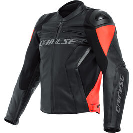 Motorcycle Leather Jackets Dainese Racing 4 Leather combi jacket Red