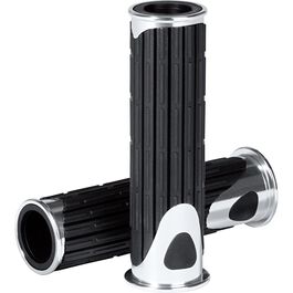 grip pair ST11 alu/rubber for 22mm black/silver