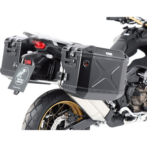Sidecases Hepco & Becker Xplorer Cutout sidecase set black for CRF 1100 AT Adventure Grey