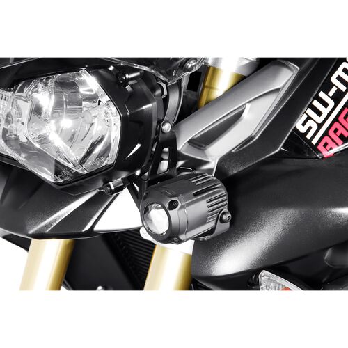 Motorrad Scheinwerfer & Lampenhalter SW-MOTECH Hawk Scheinwerferhaltesatz für Triumph Tiger 800 Schwarz