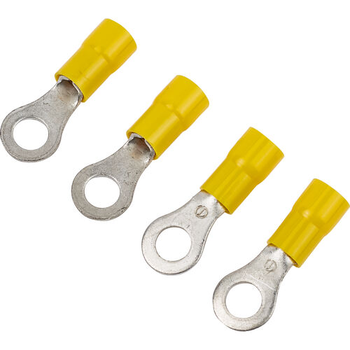 Elektrik sonstiges Hi-Q Tools 4er Ringösenset M6 für Batteriepole gelb für 4-6 mm² Rot