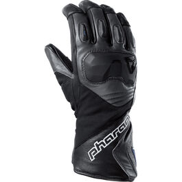 Motorcycle Gloves Tourer Pharao Hudson WP Ladies Leather / textile glove long Black