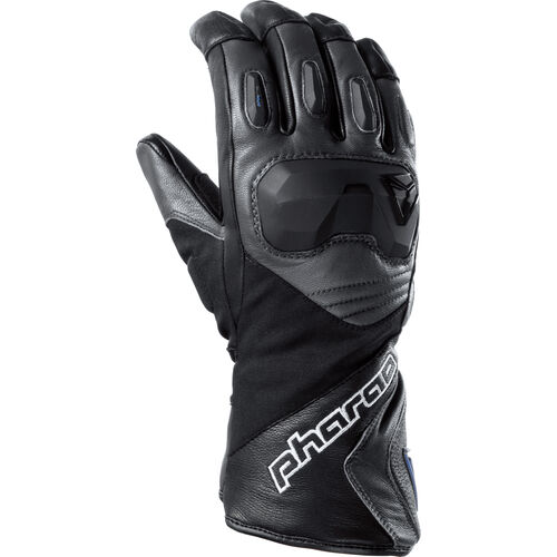 Motorcycle Gloves Tourer Pharao Hudson WP Ladies Leather / textile glove long black 7