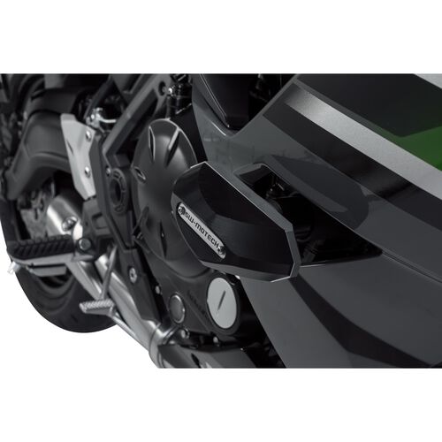 Motorcycle Crash Pads & Bars SW-MOTECH frame sliders for Kawasaki Ninja 650 2017- Grey