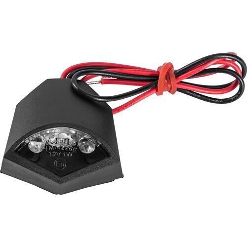 Feux arrière & réflecteurs de moto Hashiru feu de plaque d'immatriculation LED 01 auto-adhésif noir Neutre
