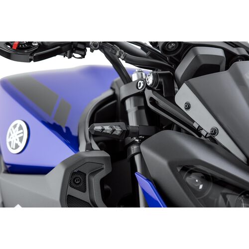 Motorcycle LED Indicators Chaft LED alu indicator pair M8 Harvest black/smoke Neutral