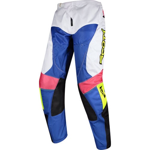 Motorcycle Textile Trousers Scott 350 Race Evo Cross pants Blue