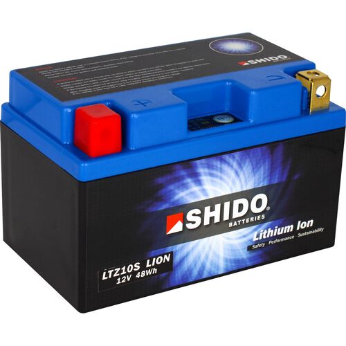 Batteries de moto Shido lithium batterie LTZ10S, 12V, 4Ah (YTZ10S) Neutre