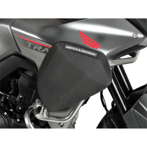 Motorrad Satteltaschen Hepco & Becker Sturzbügeltaschenpaar V1 für Honda XL 750 Transalp Grau