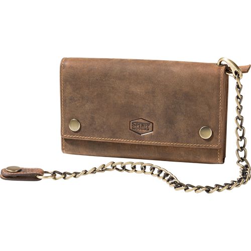Leisure Bags Spirit Motors Vintage leather purse long 11 compartments brown
