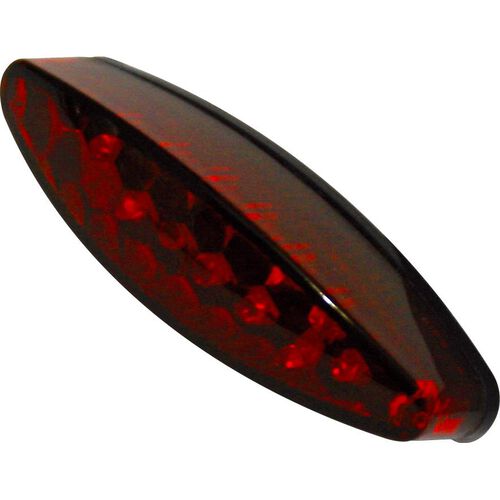 Feux arrière & réflecteurs de moto Highsider LED feu arrière LITTLE NUMBER1 verre rouge Noir