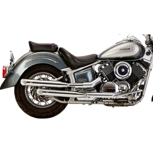 Motorcycle Exhausts & Rear Silencer Falcon Cromo-Line exhaust ED pair XVS 1100 Drag Star/Classic Blue