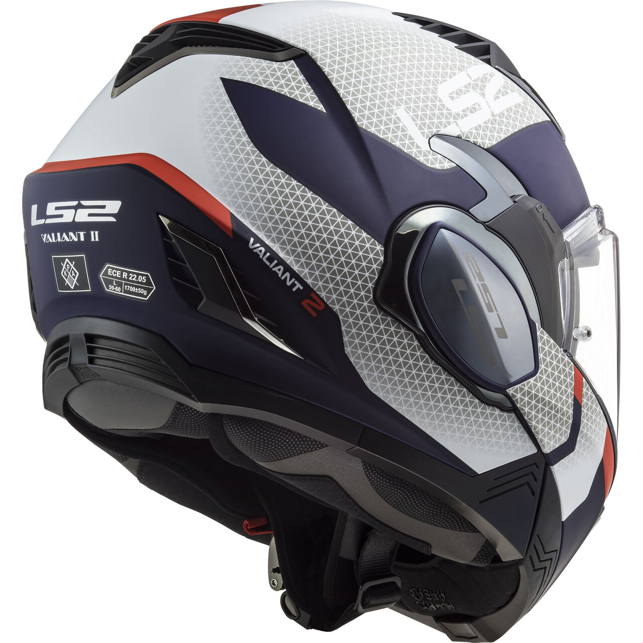 LS2 Valiant II Modular Helmets Citius white/blue