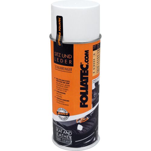 Motorcycle Cleaner FOLIATEC Foam Cleaner Seat & Leather 400ml Red