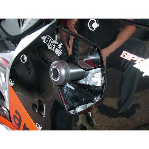 Motorcycle Crash Pads & Bars B&G crashpads Racing polyamid black for RSV Mille/Tuono ME/RP
