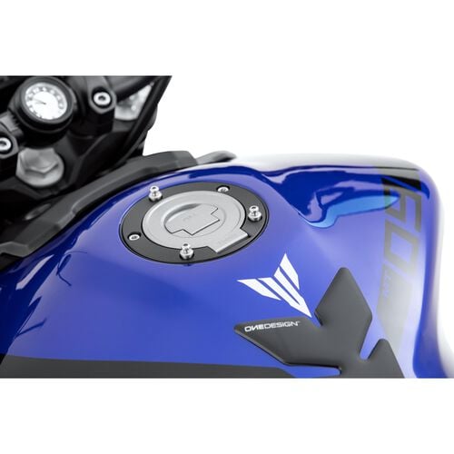 Motorrad Tankrucksack mit Quicklock Shad Pin System Tankringadapter X011PS YM1 für Yamaha/Duc/MV Rot