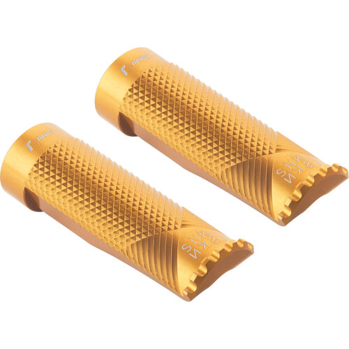 Motorcycle Footrests Rizoma footpegs Ø18mm Snake without adapter joints!! PE615G gold Blue