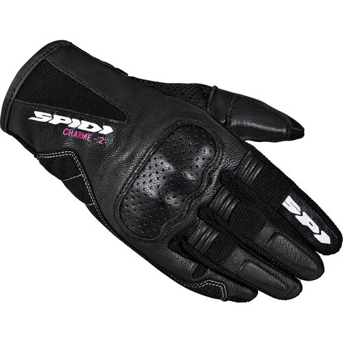 Motorcycle Gloves Tourer SPIDI Charme 2 Ladies leather glove short black XS