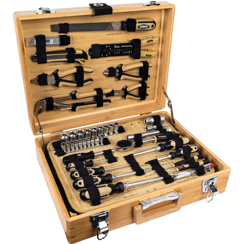 Tool Cases & Rolls Mannesmann Tool case Ecoline bamboo 108 pieces Black