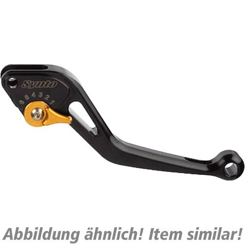 Motorrad Bremshebel ABM Bremshebel einstellbar Synto BH18 kurz schwarz/gold Neutral