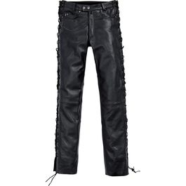Lace-up leather trousers 1.0 black