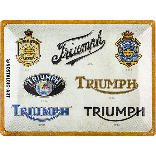 Blechschild 30 x 40 cm Triumph - Logo Evolution