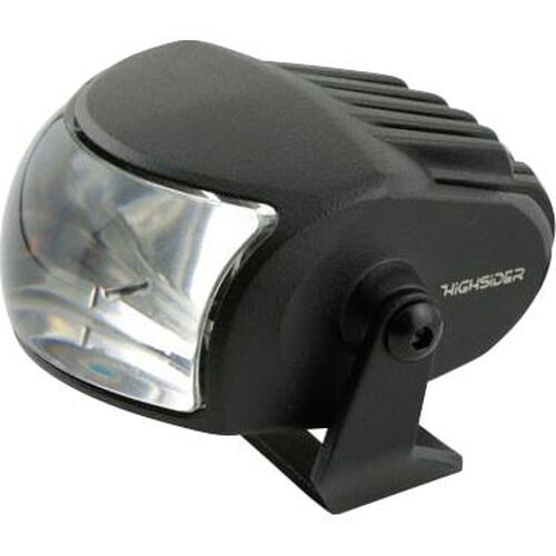 Motorrad Scheinwerfer & Lampenhalter Highsider LED Scheinwerfer Alu Comet low = Abblendscheinwerfer schwarz Weiß