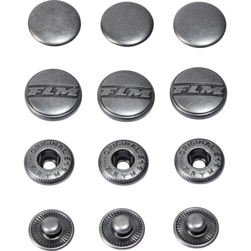 Accessories FLM push-button silver 16 mm Grey
