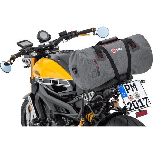 Motorcycle Rear Bags & Rolls QBag tailbag waterproof 10, 35 liters storage space gray Black