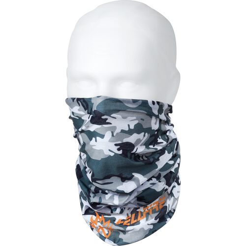 Hals & Gesichtsschutz Hellfire Multifunktionstuch mit Camouflagedesign 1.0 grau