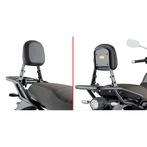 Motorcycle Seats & Seat Covers Givi sissy bar for carrier SR8206, TS8206B für Moto Guzzi V7 Ston Grey