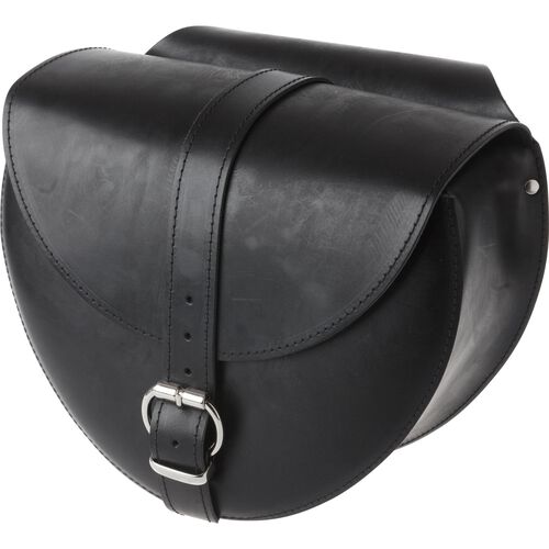 Motorbike Saddlebags Stoverinck leather saddle bag pair round 20 liters black Neutral