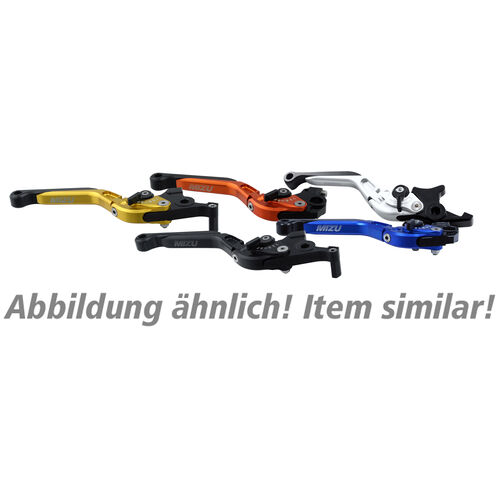 Motorrad Kupplungshebel Mizu Kupplungshebel einstellbar/klappbar GP Alu AE-521 orange Grau