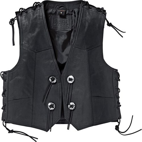 Motorcycle Vests Spirit Motors Concho leather vest 1.0 Black