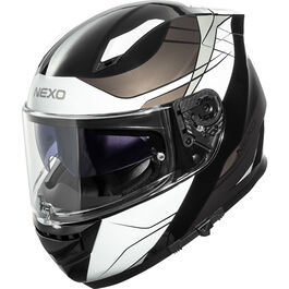 Nexo Full Face helmet Fiberglass Sport III Casque Intégral Décor argenté