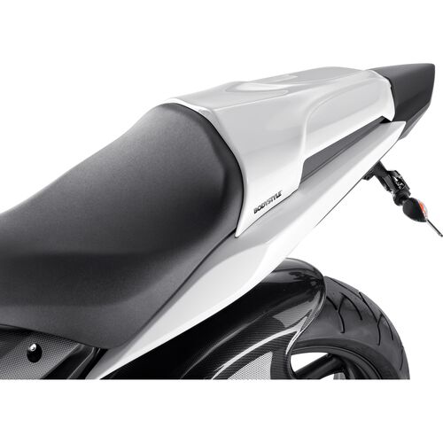 Motorcycle Seats & Seat Covers Bodystyle cowl mountig over rear seat White