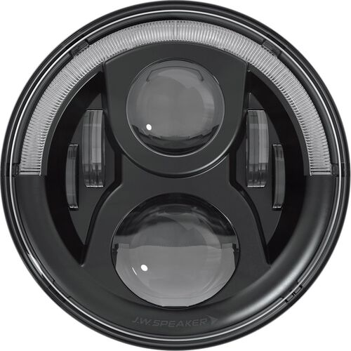 Phares & supports de phare de moto J.W.Speaker LED Scheinwerfereinsatz 7" 8700Evo2 TFL noir Neutre