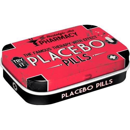 Geschenkideen Nostalgic-Art Pillendose Placebo Pills Grau