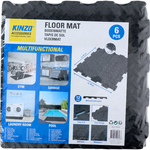Kinzo Floor mat 6 pieces Neutral