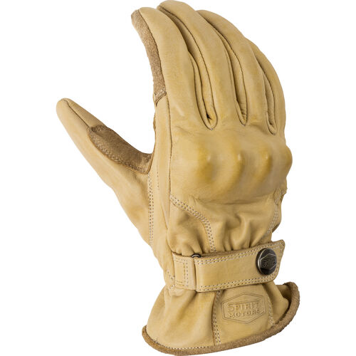 Motorcycle Gloves Chopper & Cruiser Spirit Motors Worker Damen Leather glove 1.0 short Yellow