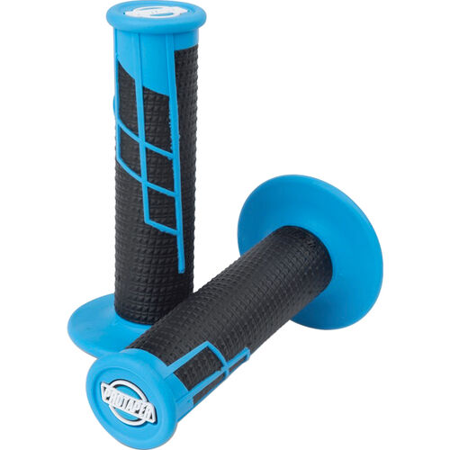 null ProTaper Clamp-On grips Half Waffle neon blue/black Neutral