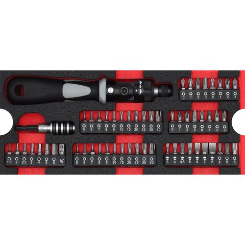Screwdrivers & Bits WGB MES red Bit screwdriver set, swiveling, 58-piece Beige