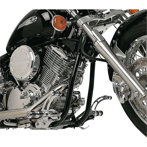 Motorrad Fußrasten Falcon Round Style Fußrastenanlage +7cm für XVS 1100 Drag Star /Cla Grau