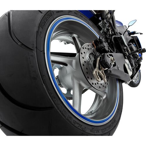 Motorrad Felgenrandaufkleber Hashiru Felgenzierstreifen blau reflektierend Neutral